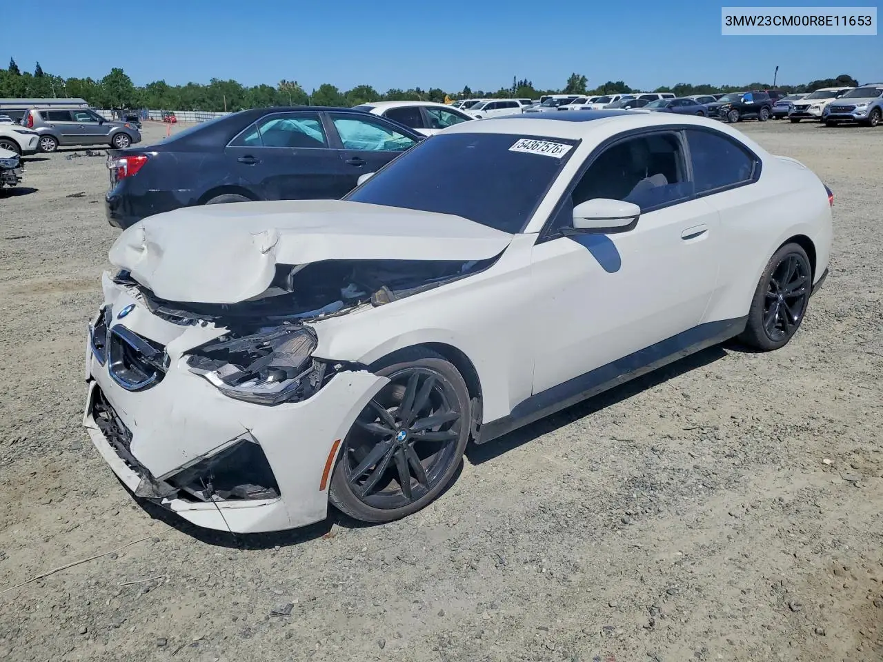 2024 BMW 230I VIN: 3MW23CM00R8E11653 Lot: 54367576