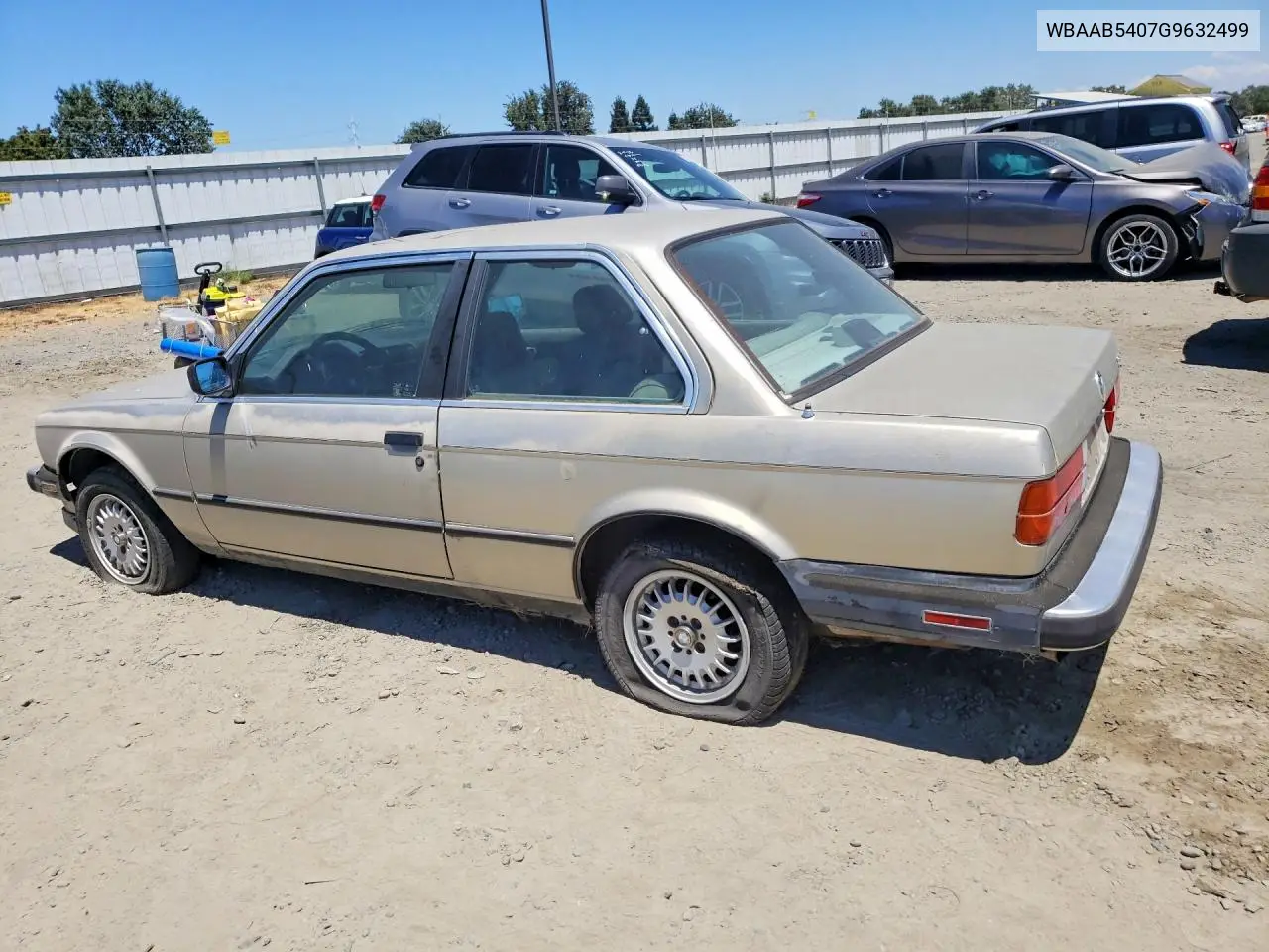 1986 BMW 325 E VIN: WBAAB5407G9632499 Lot: 60947906