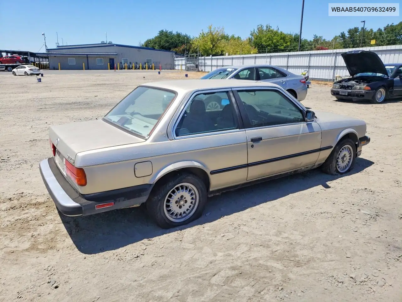 1986 BMW 325 E VIN: WBAAB5407G9632499 Lot: 60947906