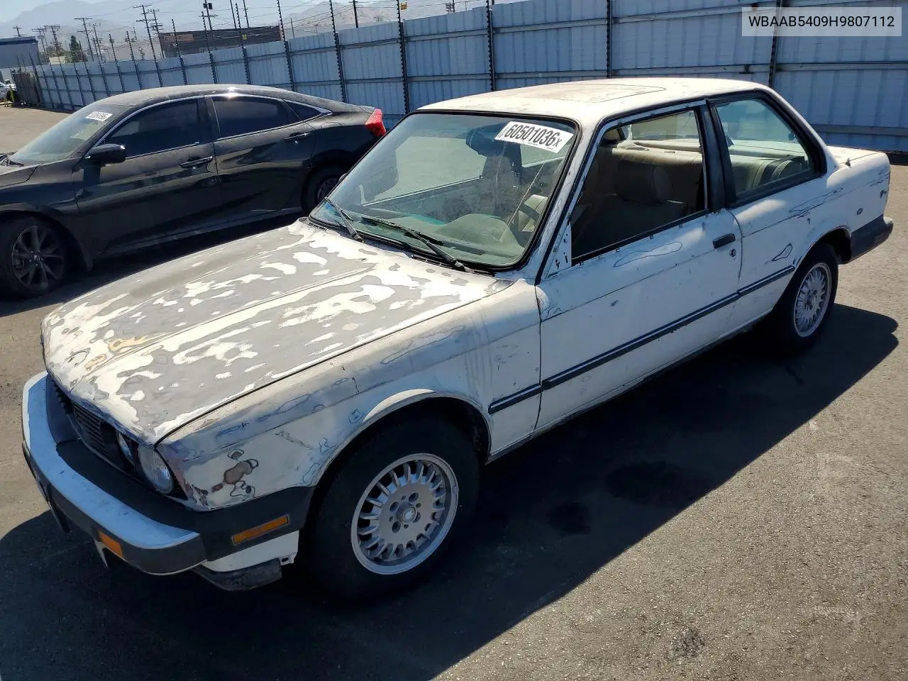 1987 BMW 325 Base VIN: WBAAB5409H9807112 Lot: 60501036