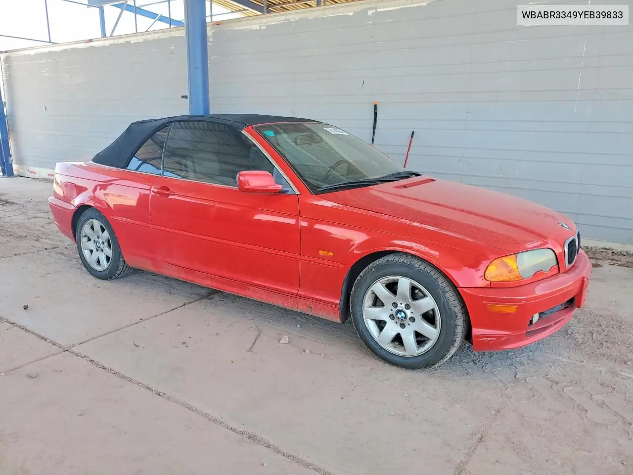 2000 BMW 323 Ci VIN: WBABR3349YEB39833 Lot: 60146826