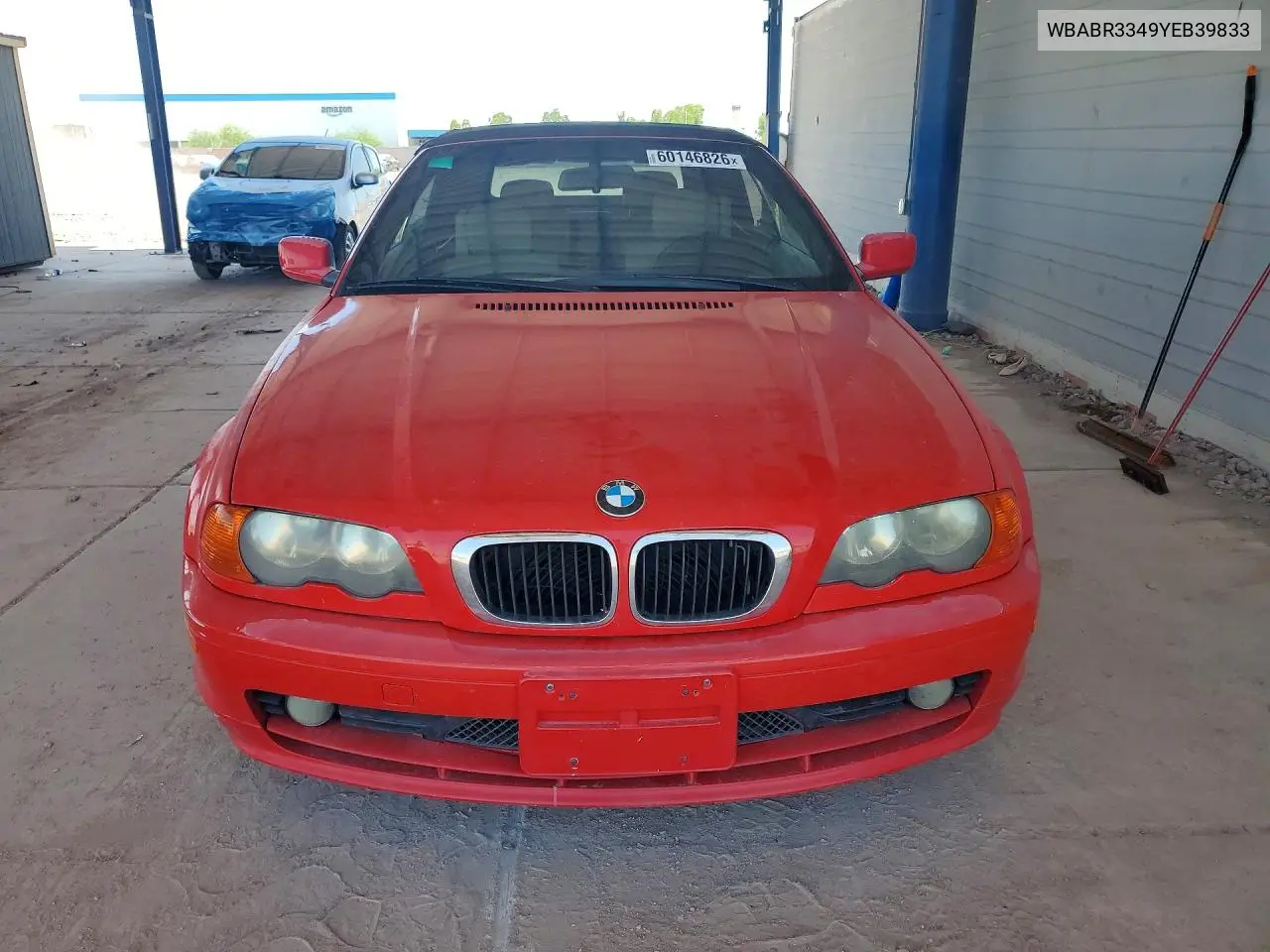 2000 BMW 323 Ci VIN: WBABR3349YEB39833 Lot: 60146826