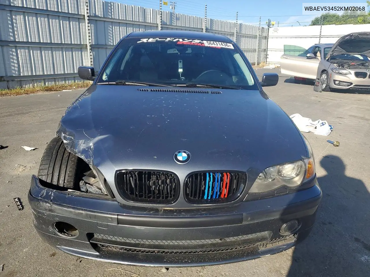 2002 BMW 330 I VIN: WBAEV53452KM02068 Lot: 56431436