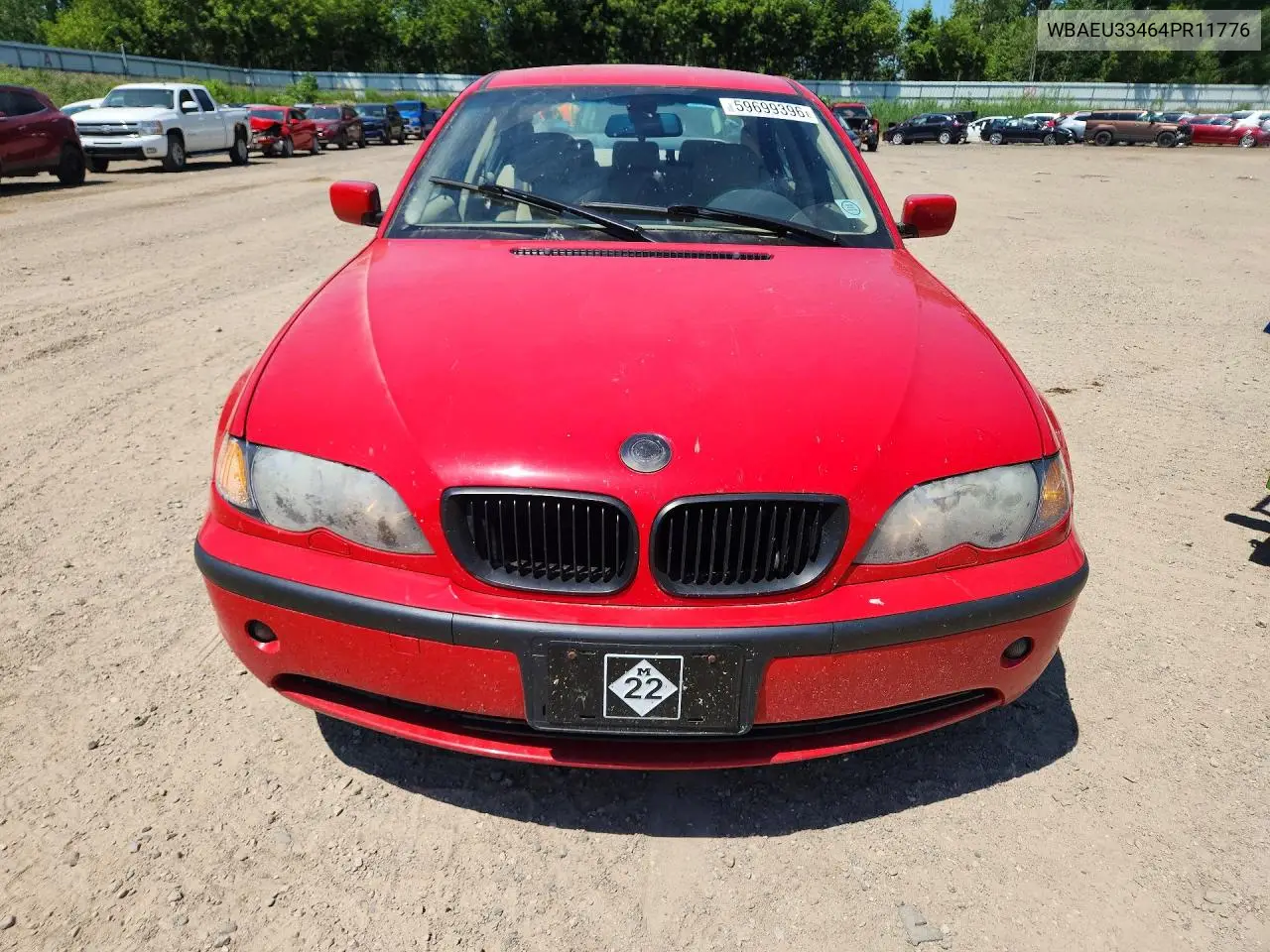 2004 BMW 325 Xi VIN: WBAEU33464PR11776 Lot: 59699396