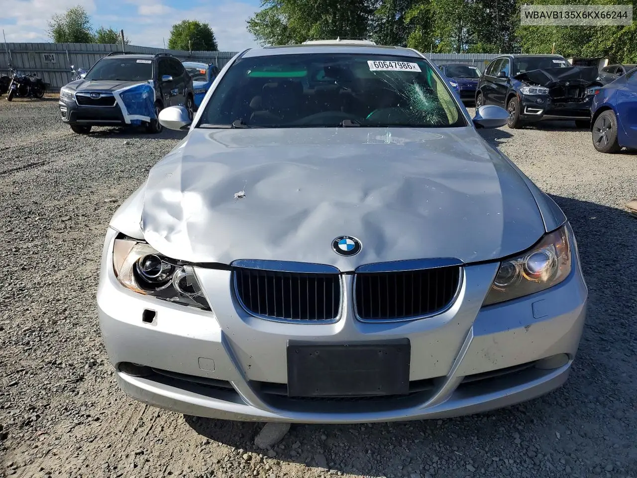 2006 BMW 325 I VIN: WBAVB135X6KX66244 Lot: 60647986