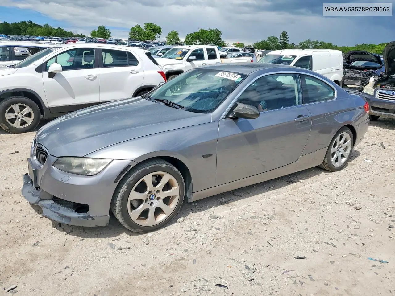 2008 BMW 328 Xi Sulev VIN: WBAWV53578P078663 Lot: 55270276