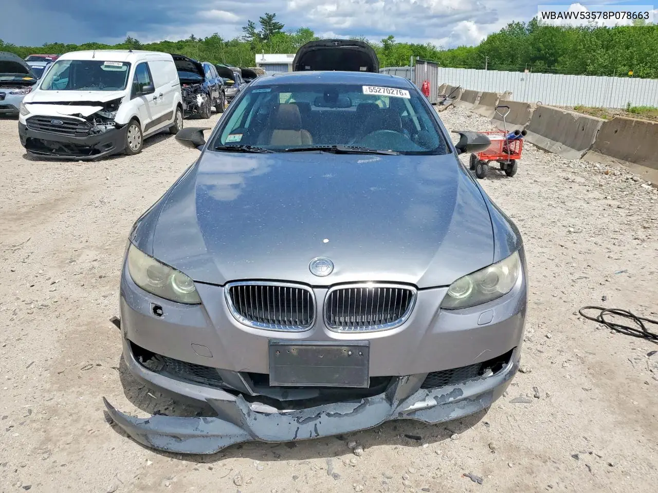 2008 BMW 328 Xi Sulev VIN: WBAWV53578P078663 Lot: 55270276