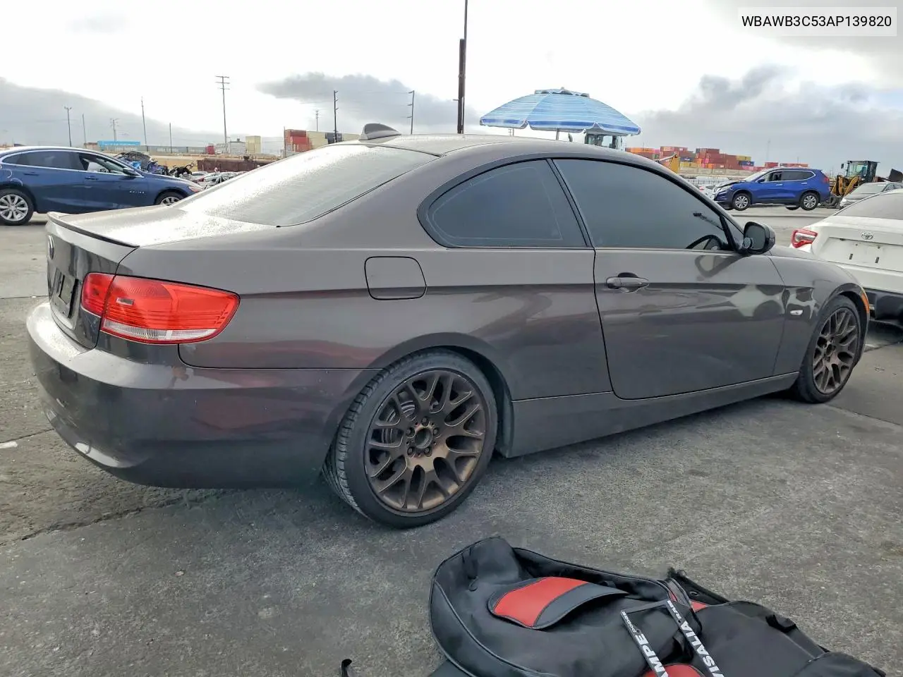 2010 BMW 328 I VIN: WBAWB3C53AP139820 Lot: 61021626