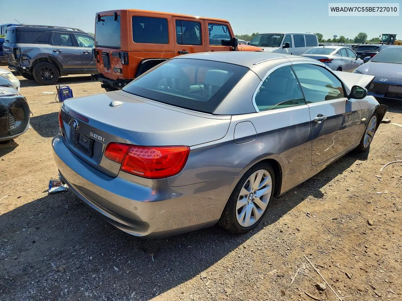 2011 BMW 328 I Sulev VIN: WBADW7C55BE727010 Lot: 59981076