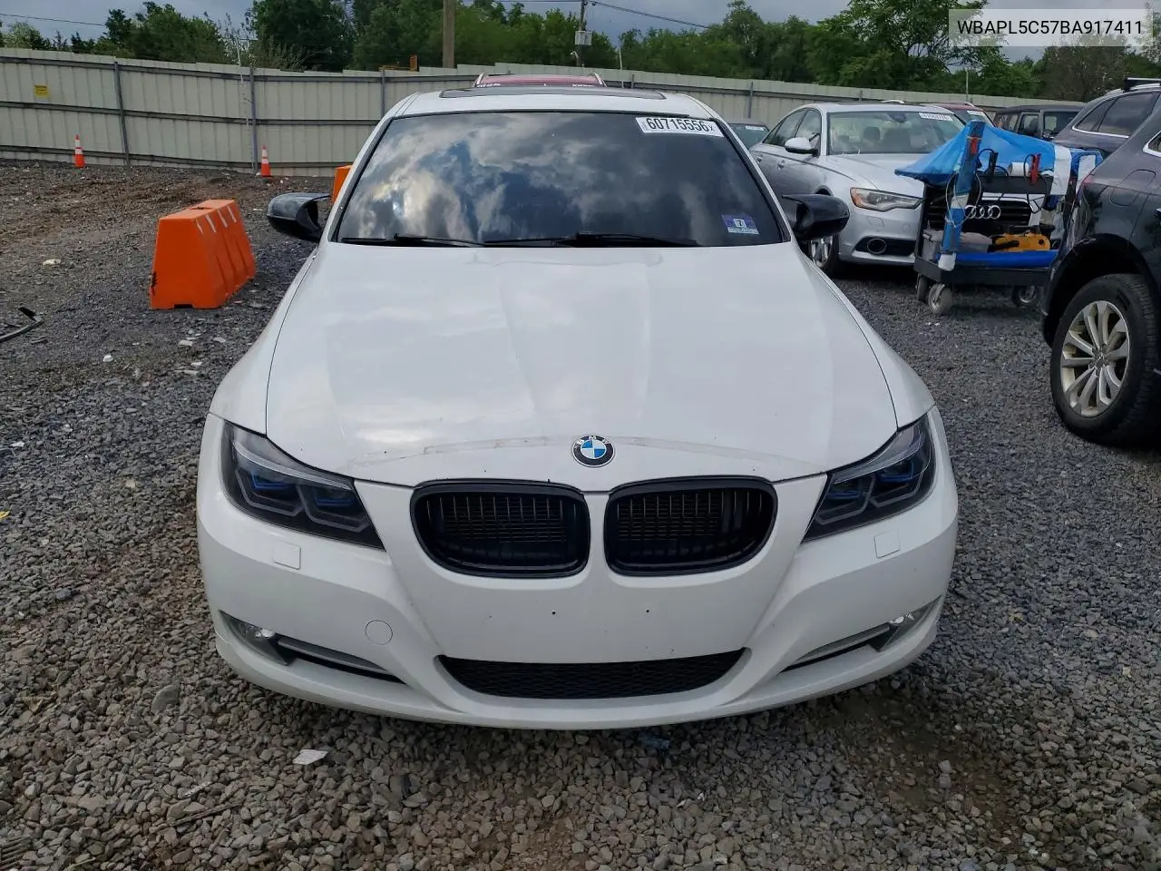2011 BMW 335 Xi VIN: WBAPL5C57BA917411 Lot: 60715556