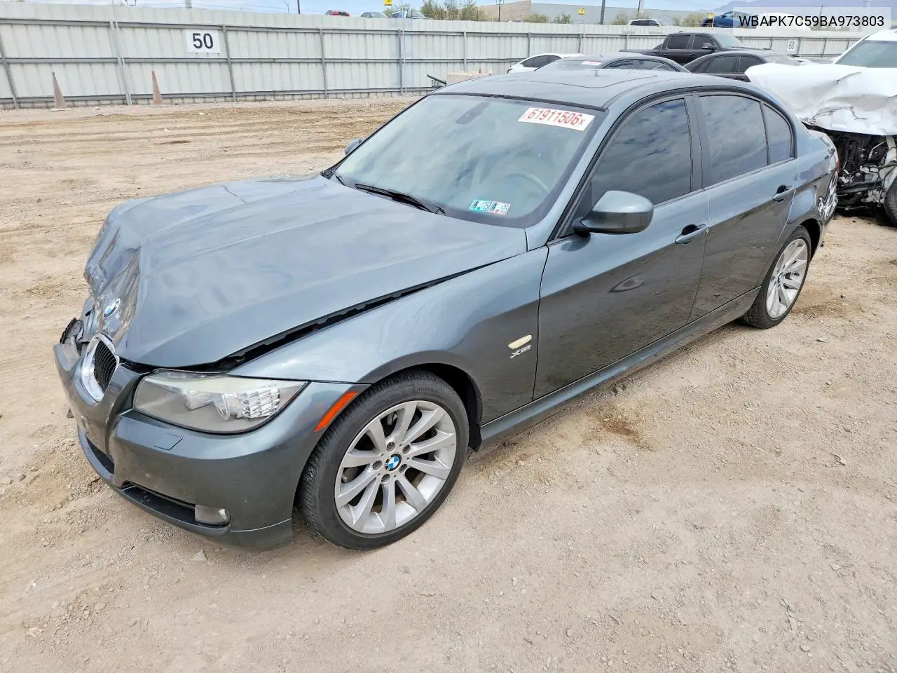2011 BMW 328 Xi VIN: WBAPK7C59BA973803 Lot: 61911506