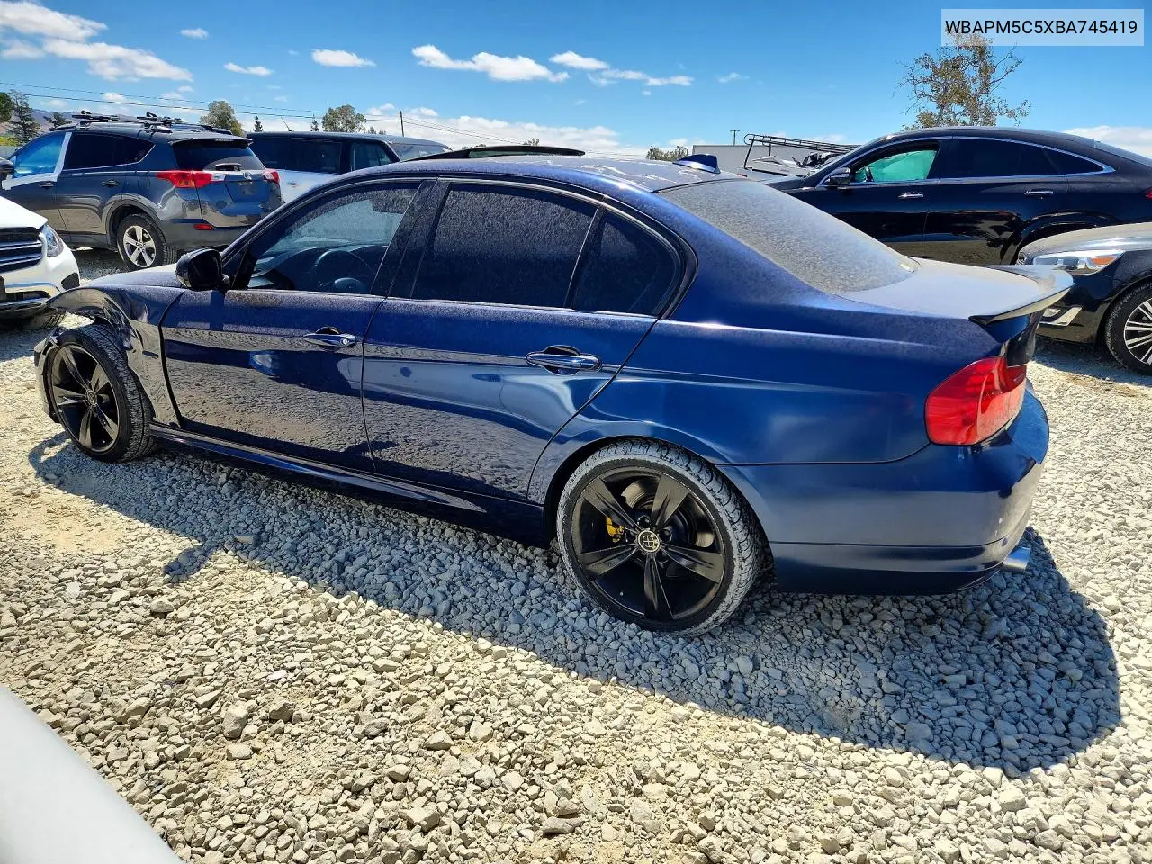 2011 BMW 335 I VIN: WBAPM5C5XBA745419 Lot: 62352586