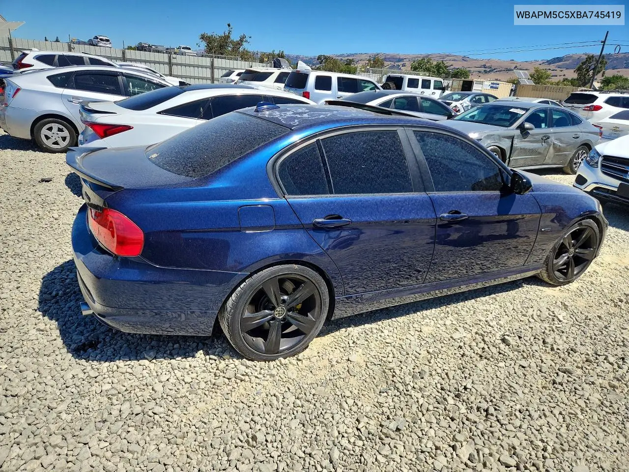 2011 BMW 335 I VIN: WBAPM5C5XBA745419 Lot: 62352586