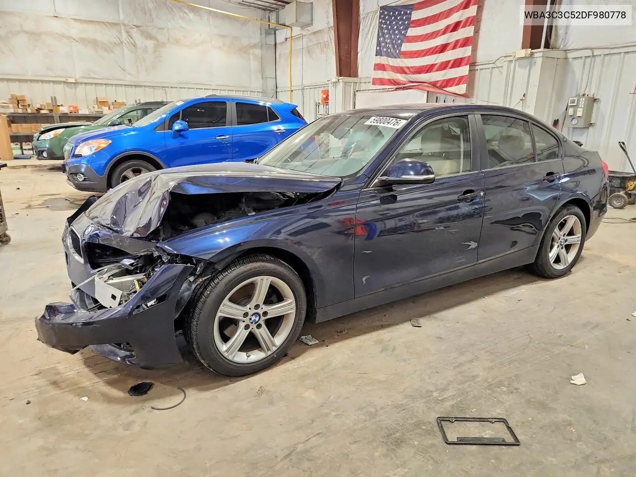 2013 BMW 320 I xDrive VIN: WBA3C3C52DF980778 Lot: 59800476