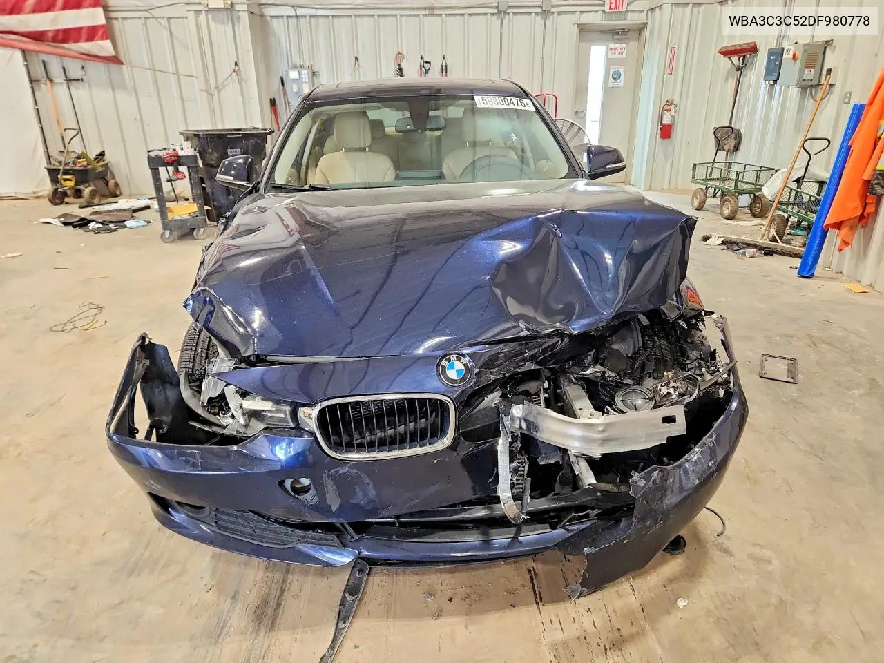 2013 BMW 320 I xDrive VIN: WBA3C3C52DF980778 Lot: 59800476