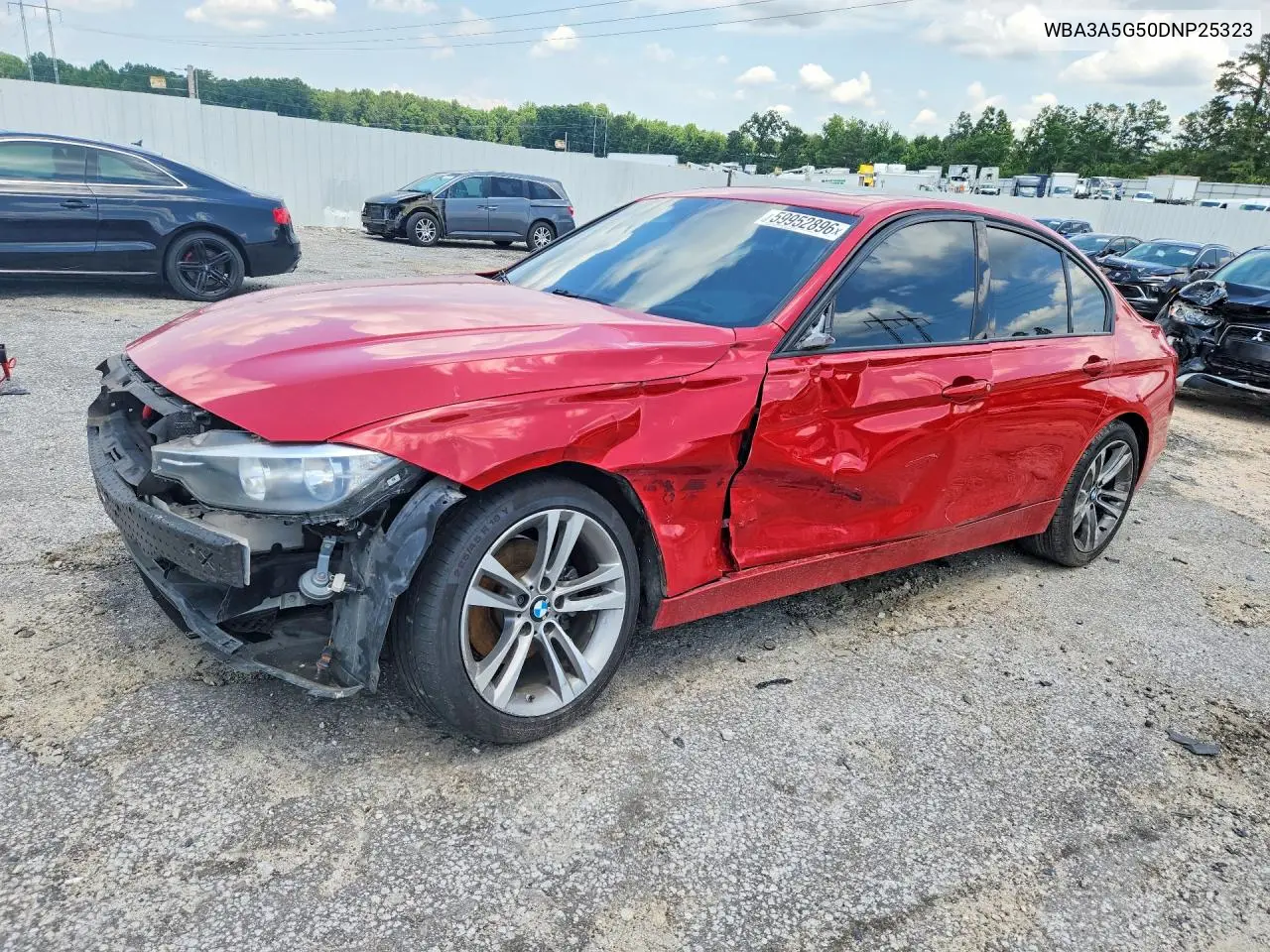 2013 BMW 328 I VIN: WBA3A5G50DNP25323 Lot: 59952896