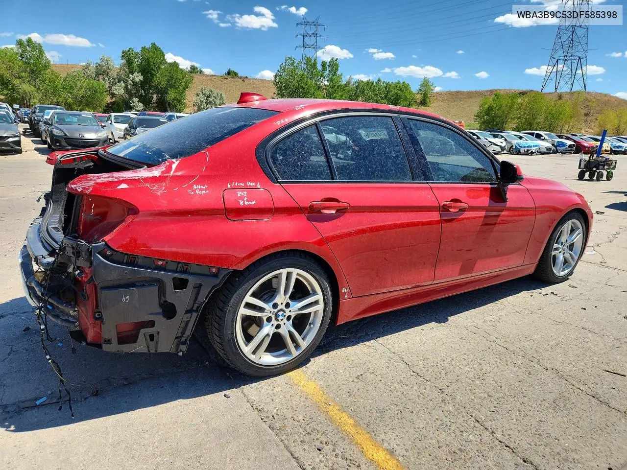 2013 BMW 335 Xi VIN: WBA3B9C53DF585398 Lot: 61414896
