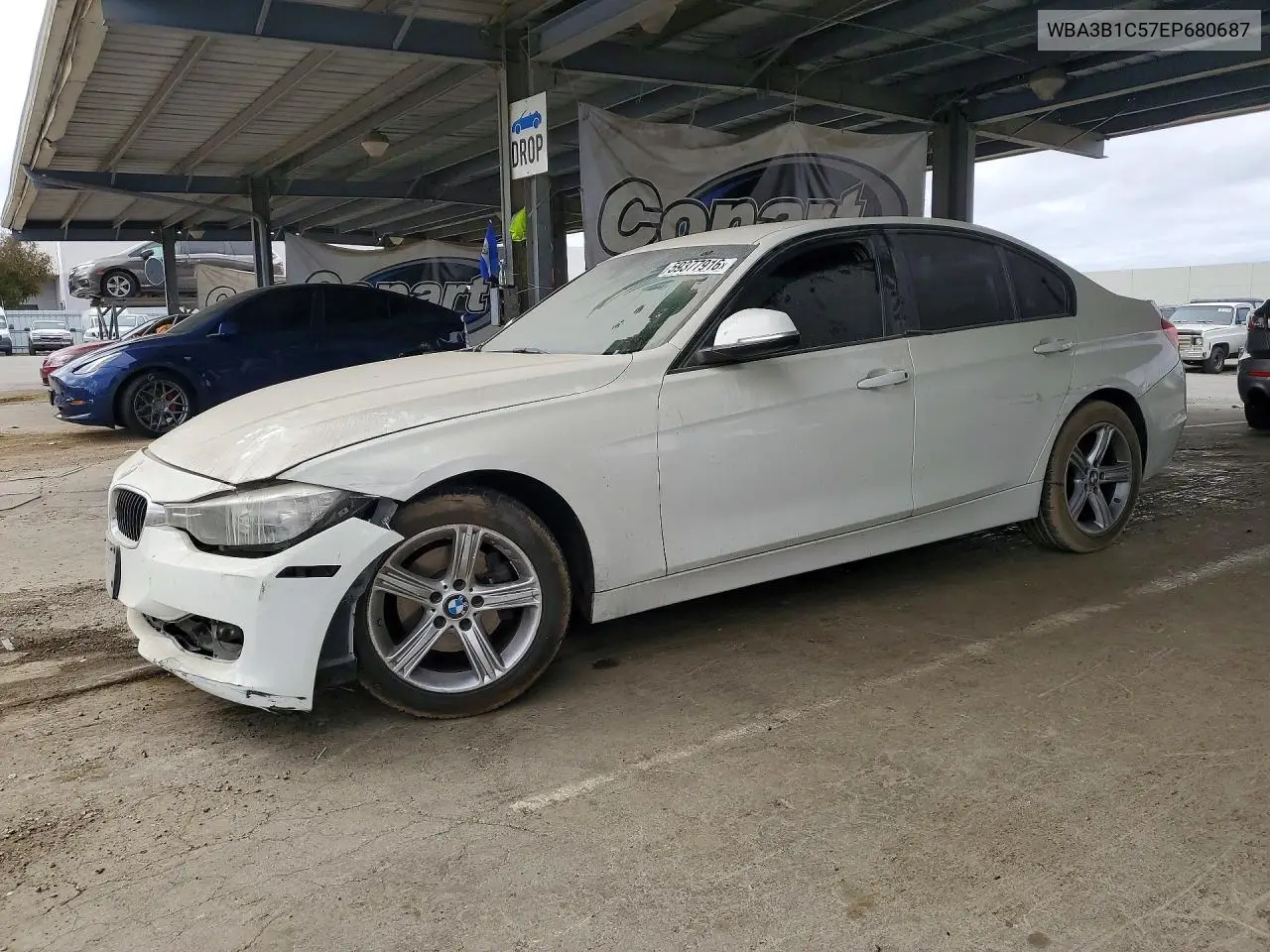 2014 BMW 320 I VIN: WBA3B1C57EP680687 Lot: 57184816