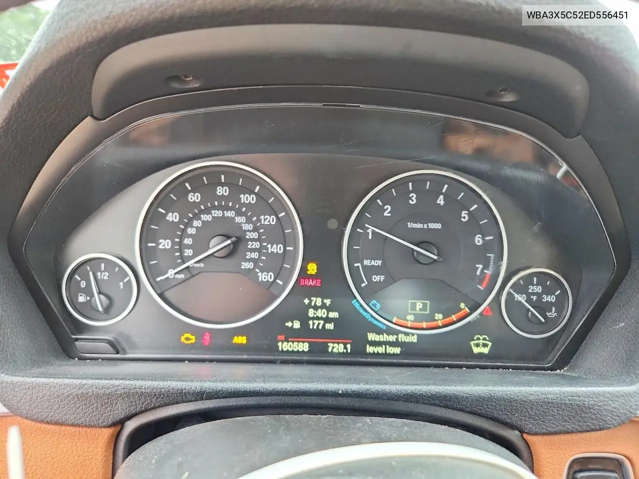 2014 BMW 328 Xigt VIN: WBA3X5C52ED556451 Lot: 61746736