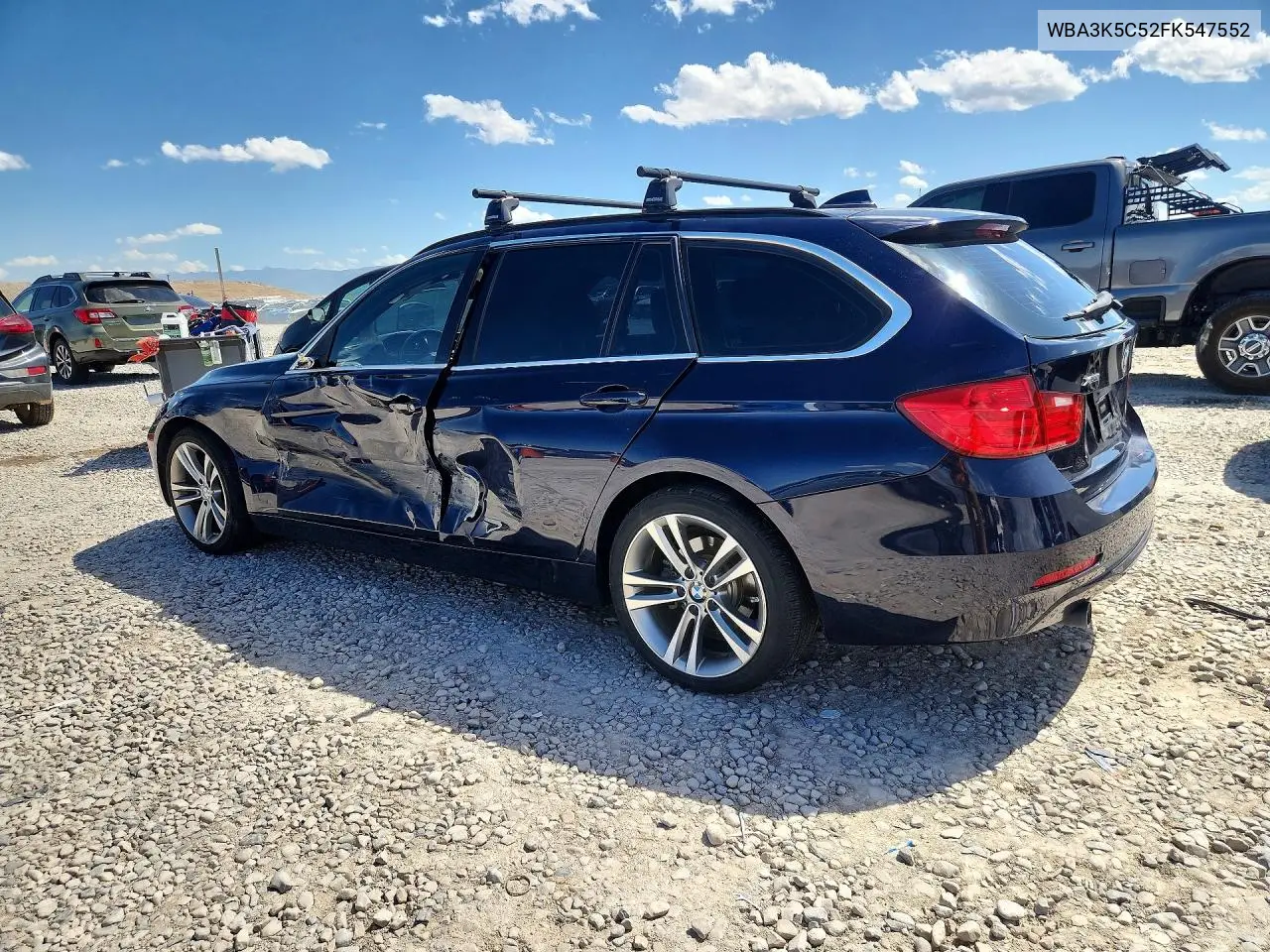 2015 BMW 328 D xDrive VIN: WBA3K5C52FK547552 Lot: 55038356