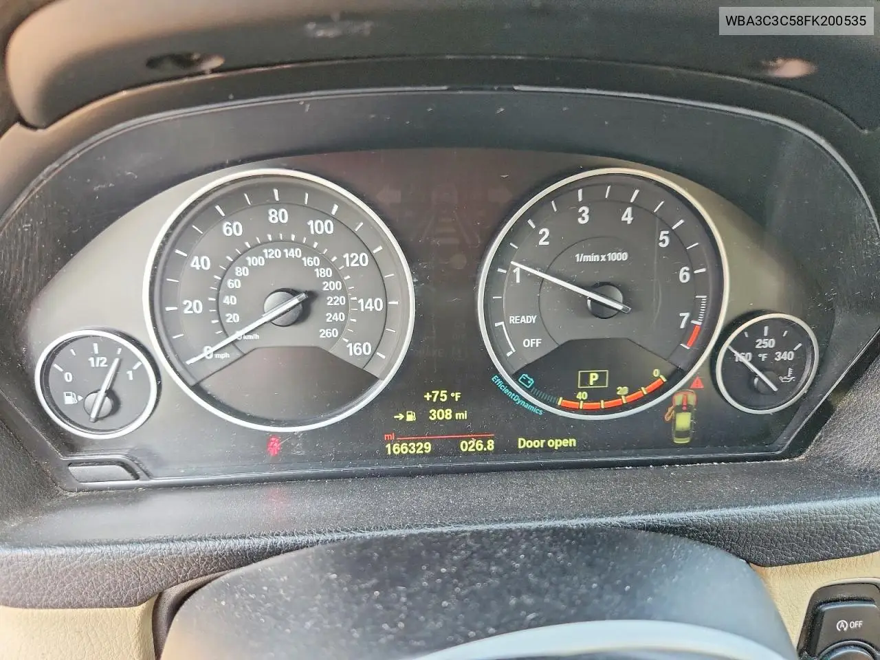 2015 BMW 320 I xDrive VIN: WBA3C3C58FK200535 Lot: 59228266