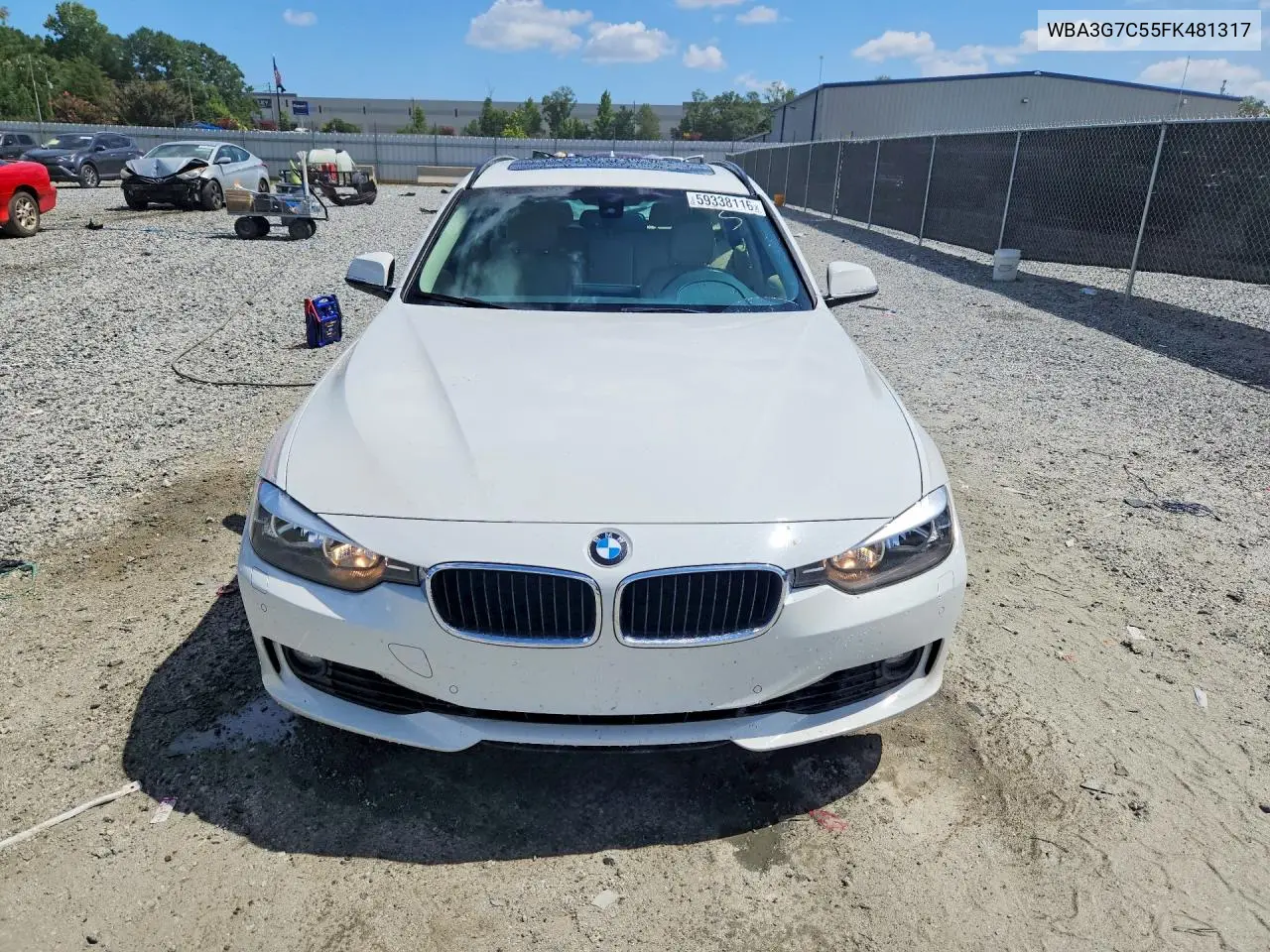 2015 BMW 328 Xi VIN: WBA3G7C55FK481317 Lot: 59338116