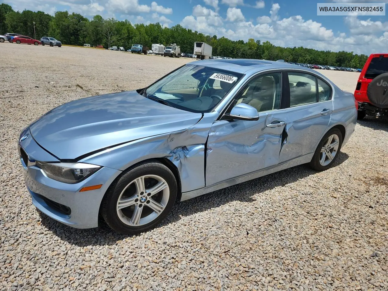 2015 BMW 328 I VIN: WBA3A5G5XFNS82455 Lot: 59366006