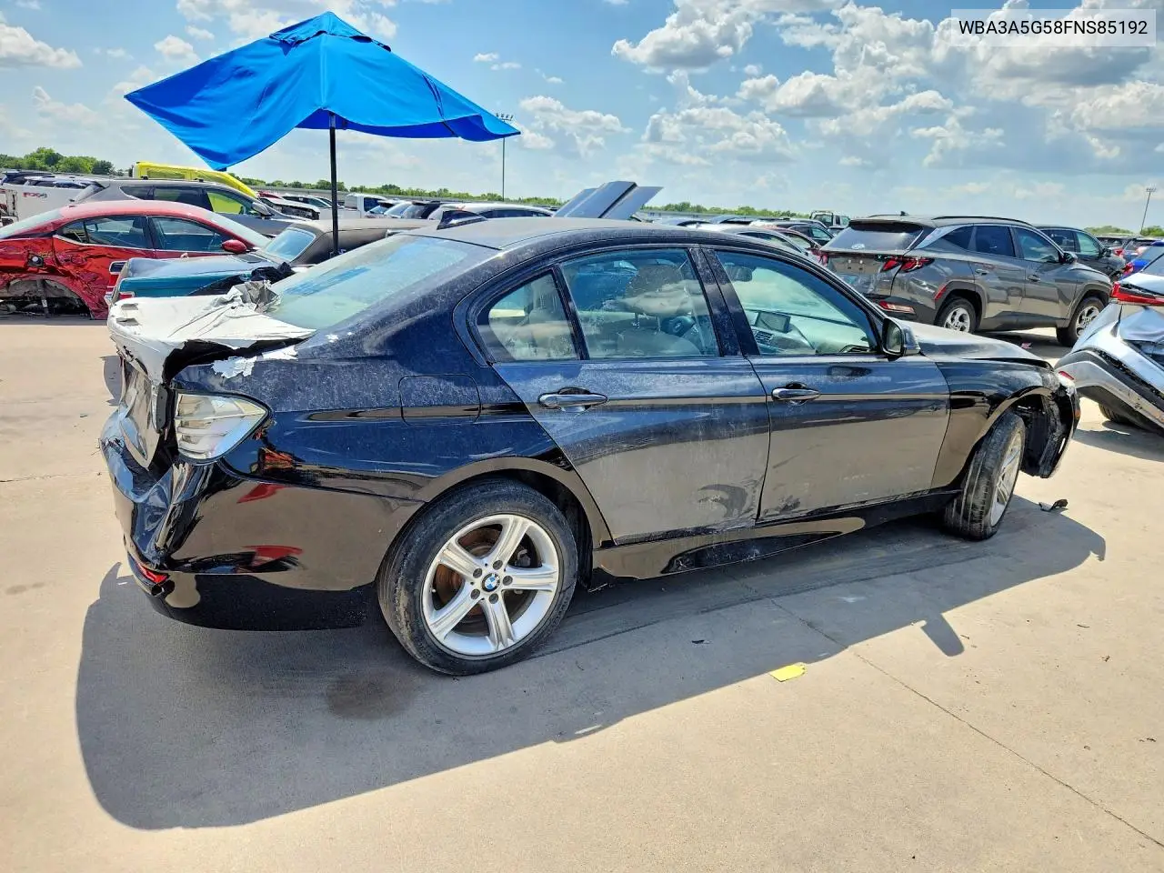 2015 BMW 328 I VIN: WBA3A5G58FNS85192 Lot: 59896296