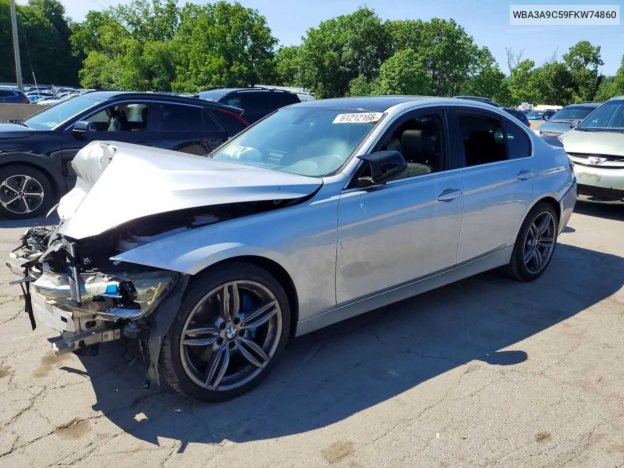 2015 BMW 335 I VIN: WBA3A9C59FKW74860 Lot: 61212166