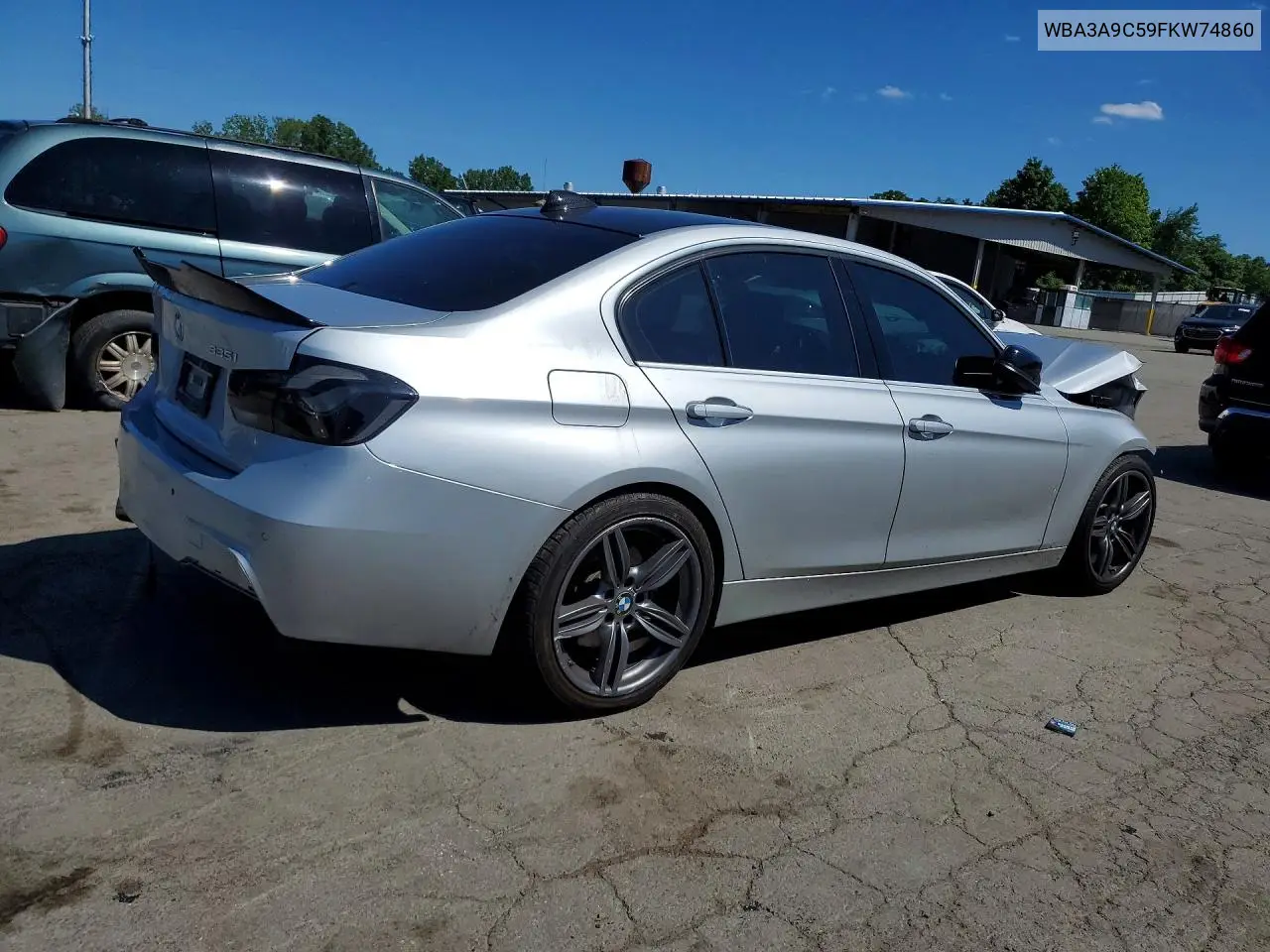 2015 BMW 335 I VIN: WBA3A9C59FKW74860 Lot: 61212166