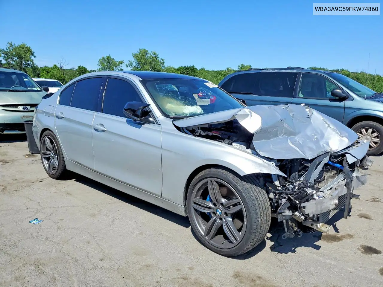 2015 BMW 335 I VIN: WBA3A9C59FKW74860 Lot: 61212166