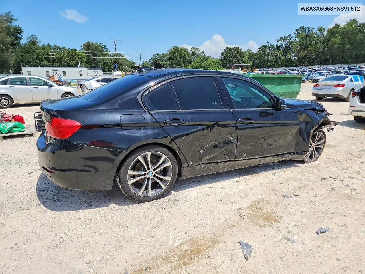 2015 BMW 328 I VIN: WBA3A5G58FNS91512 Lot: 62038336