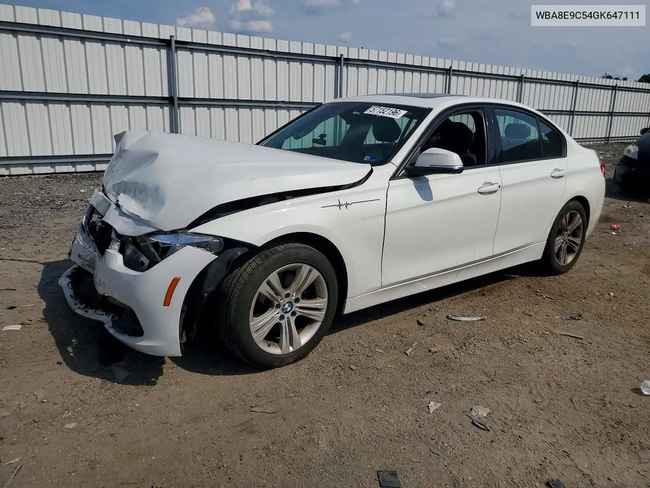 2016 BMW 328 I Sulev VIN: WBA8E9C54GK647111 Lot: 57152196