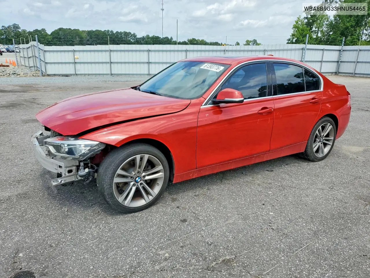 2017 BMW 330 I VIN: WBA8B9G33HNU54465 Lot: 61393776