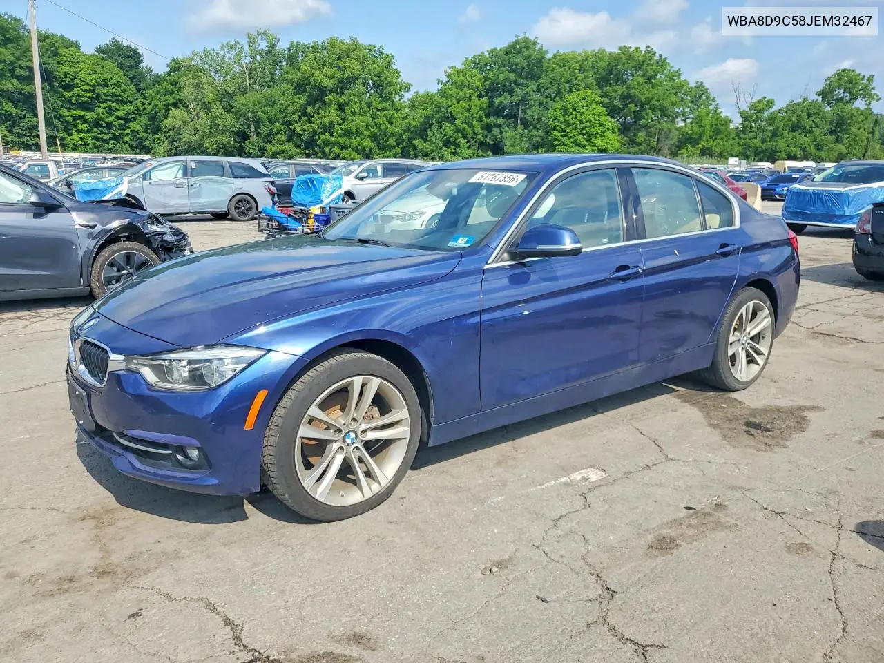 2018 BMW 330 Xi VIN: WBA8D9C58JEM32467 Lot: 61767356