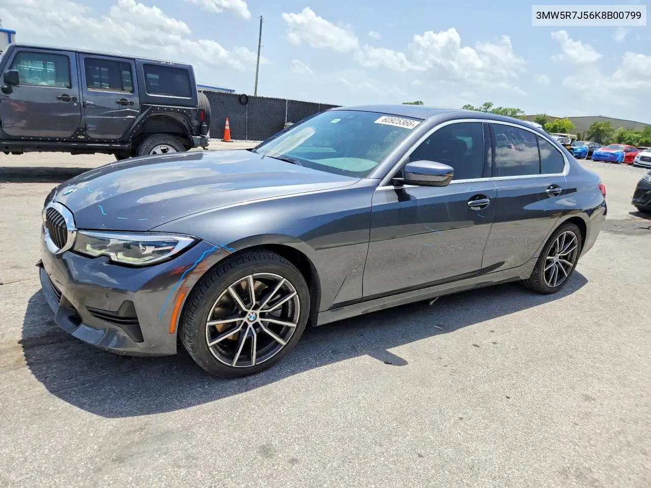 2019 BMW 330Xi VIN: 3MW5R7J56K8B00799 Lot: 60925366