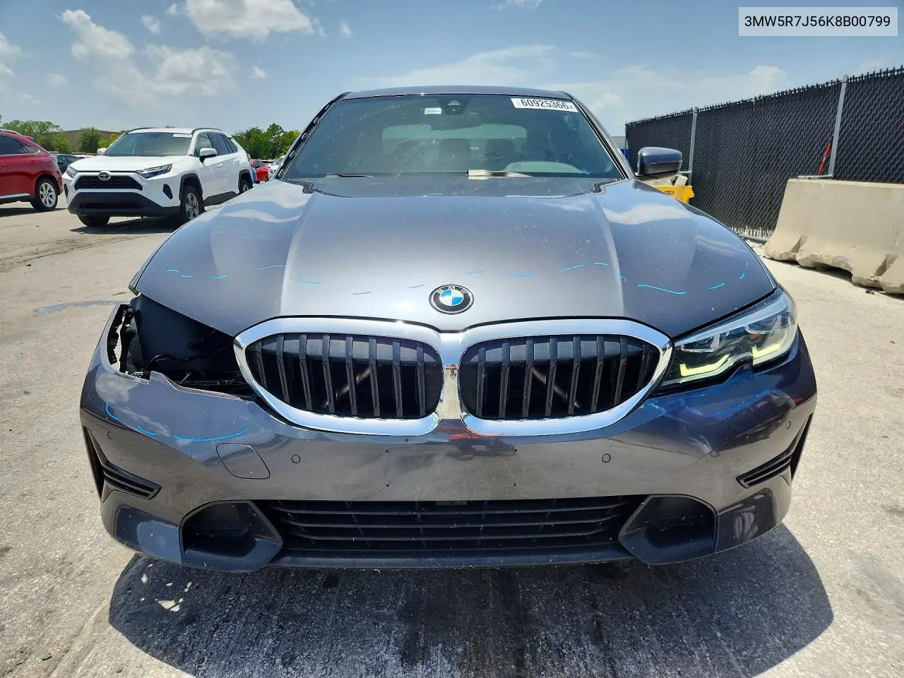 2019 BMW 330Xi VIN: 3MW5R7J56K8B00799 Lot: 60925366