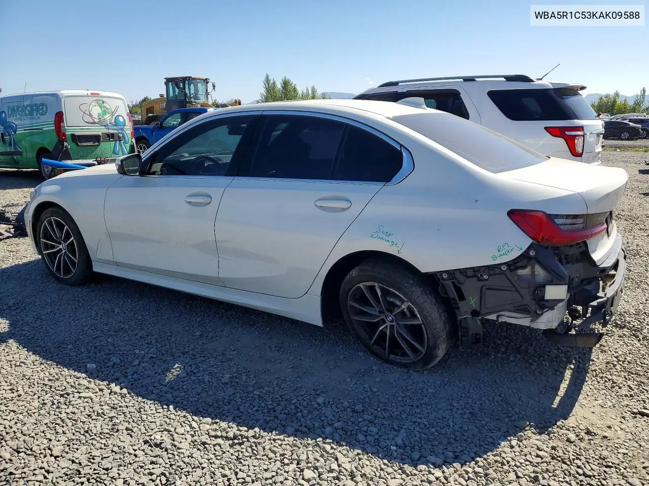 2019 BMW 330I VIN: WBA5R1C53KAK09588 Lot: 61239006