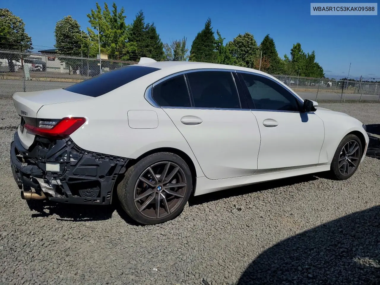 2019 BMW 330I VIN: WBA5R1C53KAK09588 Lot: 61239006