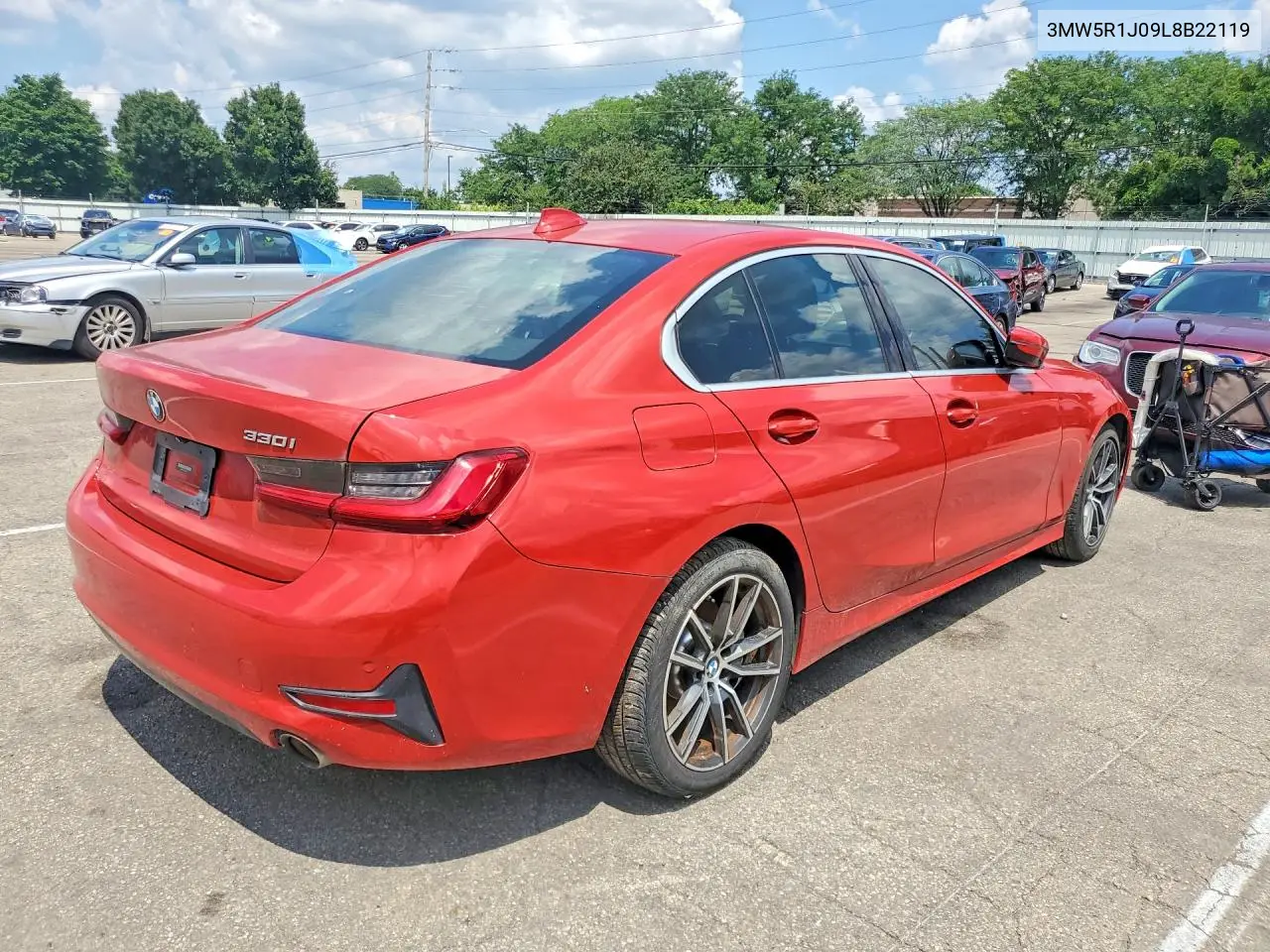 2020 BMW 330 I VIN: 3MW5R1J09L8B22119 Lot: 60958186