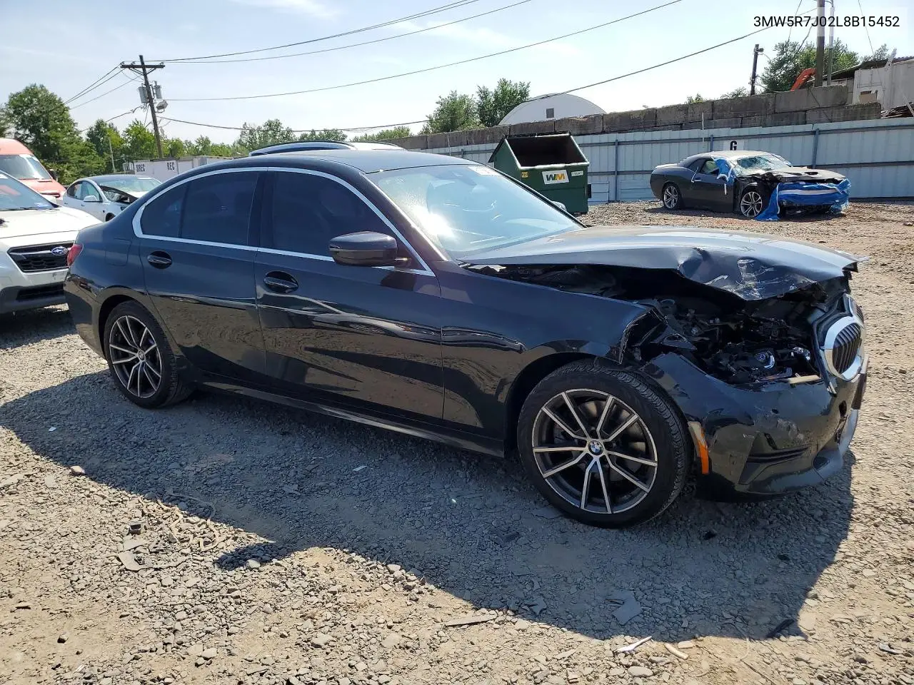 2020 BMW 330Xi VIN: 3MW5R7J02L8B15452 Lot: 61756756