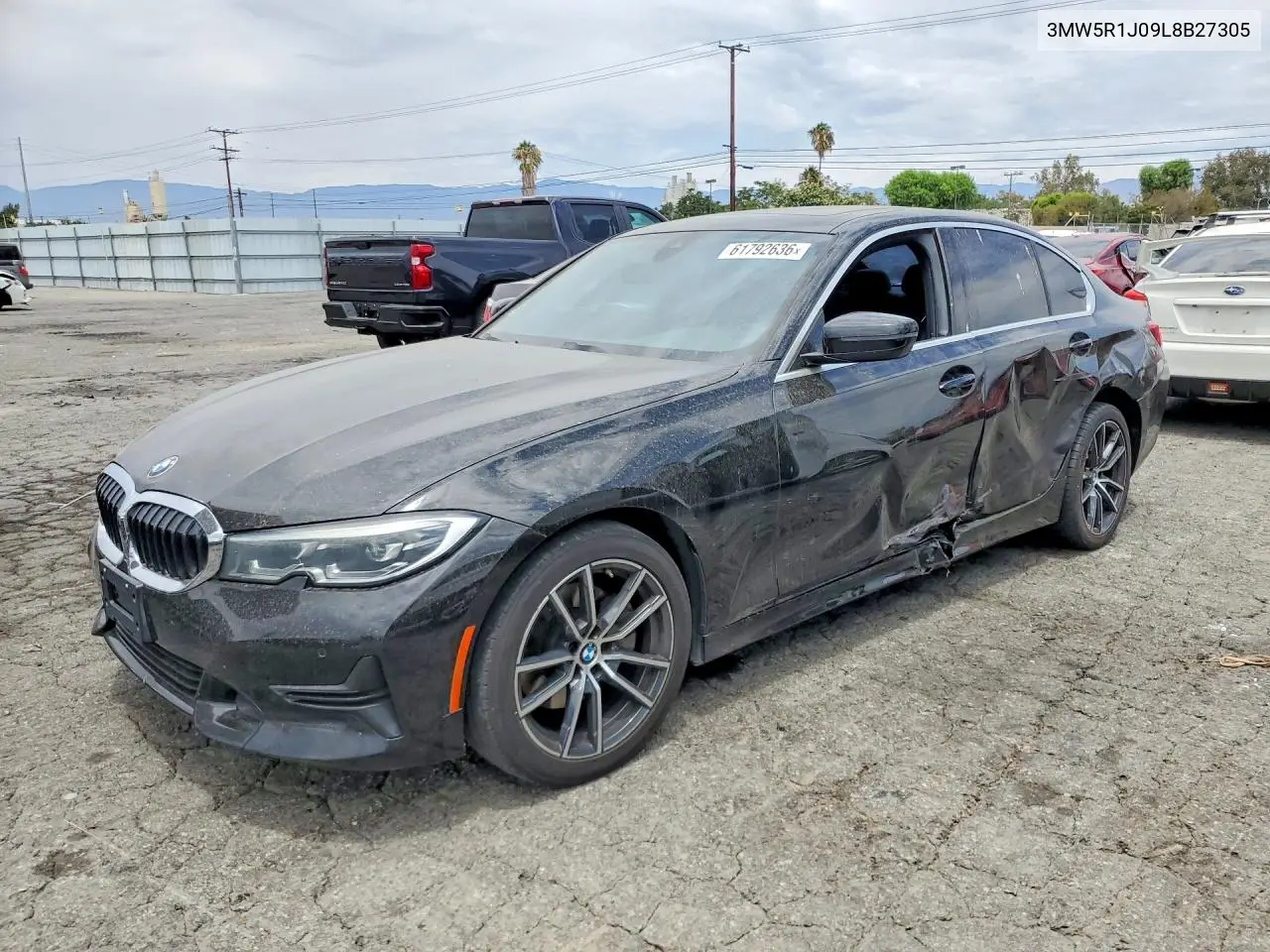 2020 BMW 330I VIN: 3MW5R1J09L8B27305 Lot: 61792636