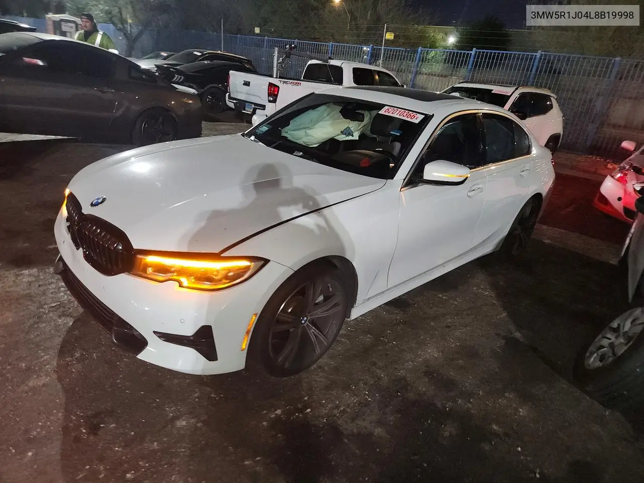 2020 BMW 330I VIN: 3MW5R1J04L8B19998 Lot: 62010366