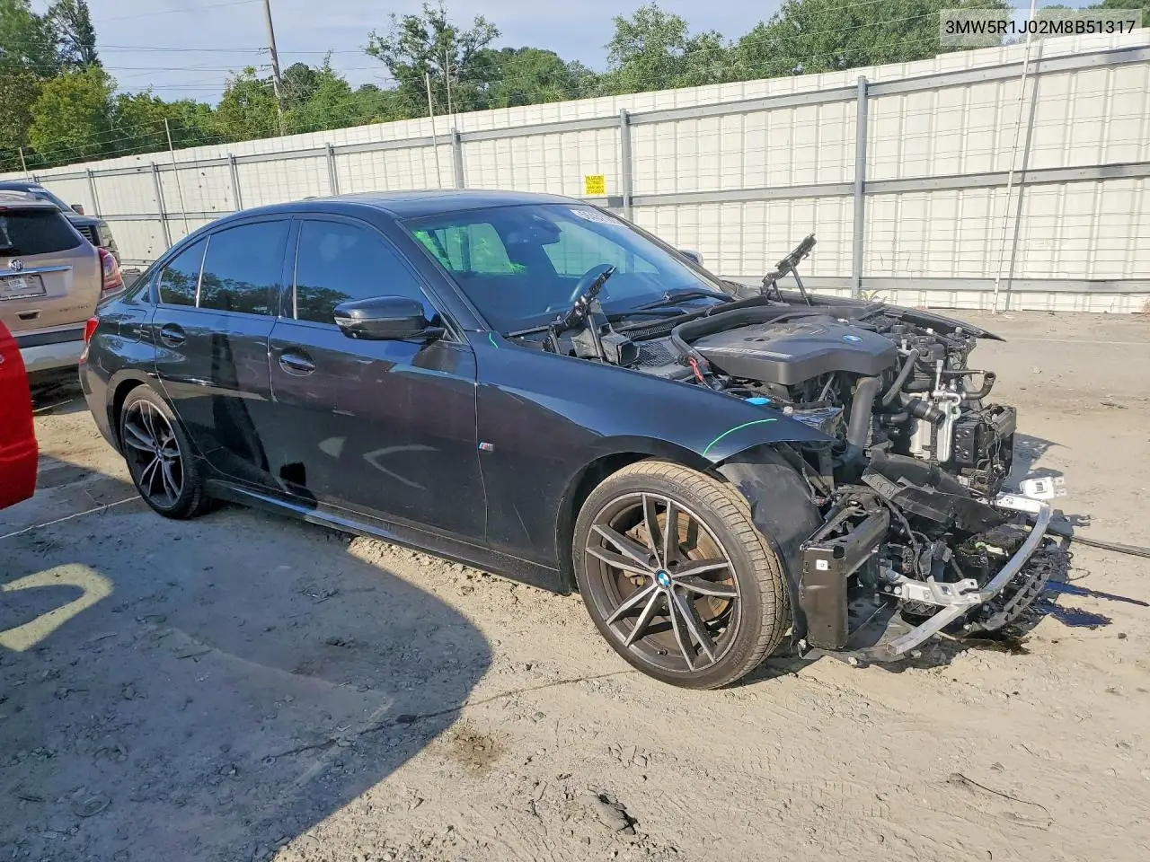 2021 BMW 330I VIN: 3MW5R1J02M8B51317 Lot: 56482186