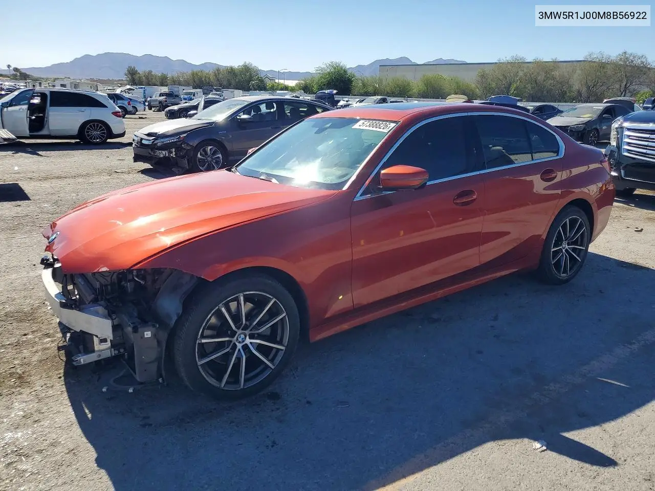 2021 BMW 330I VIN: 3MW5R1J00M8B56922 Lot: 57388826