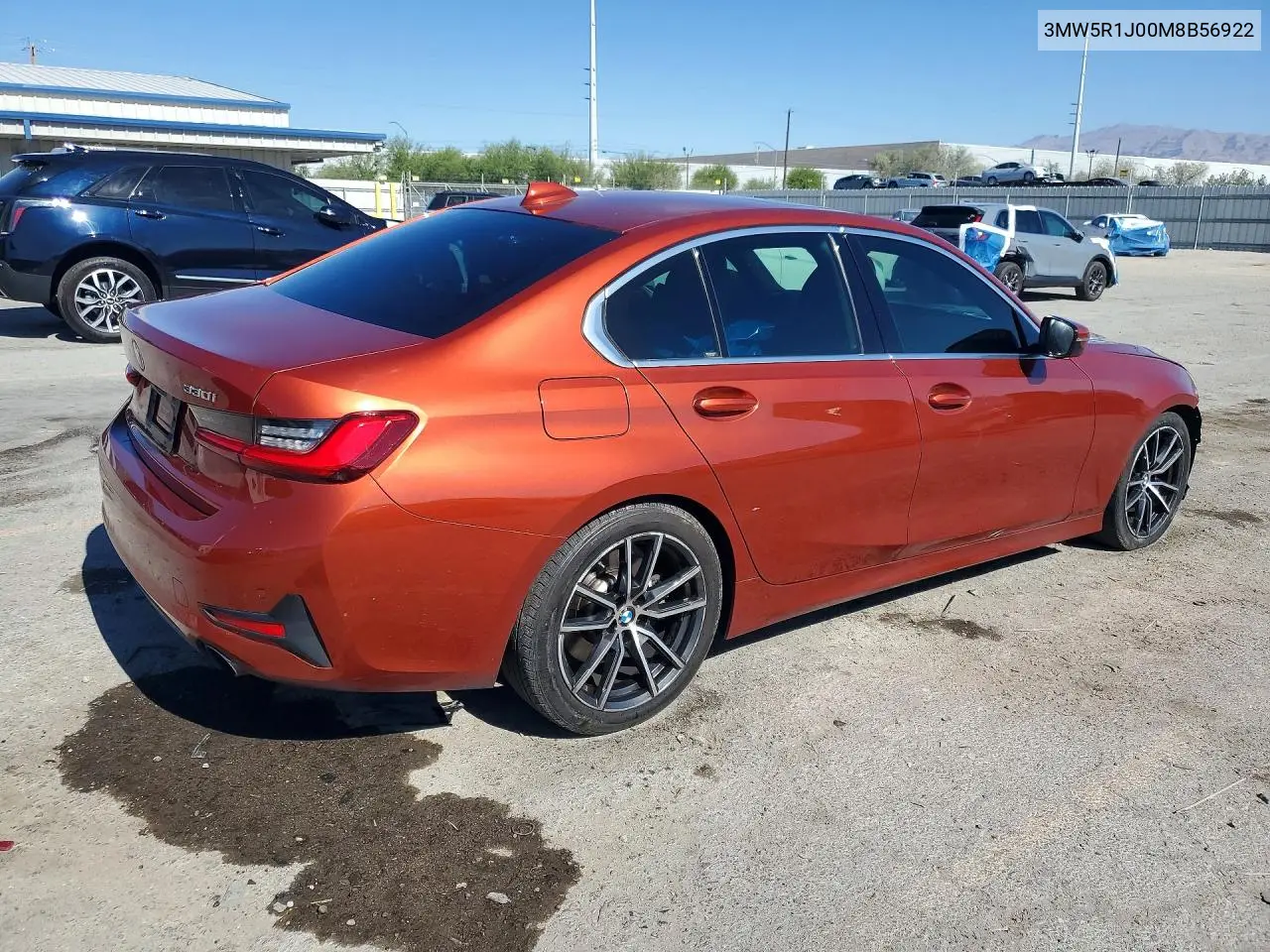 2021 BMW 330I VIN: 3MW5R1J00M8B56922 Lot: 57388826