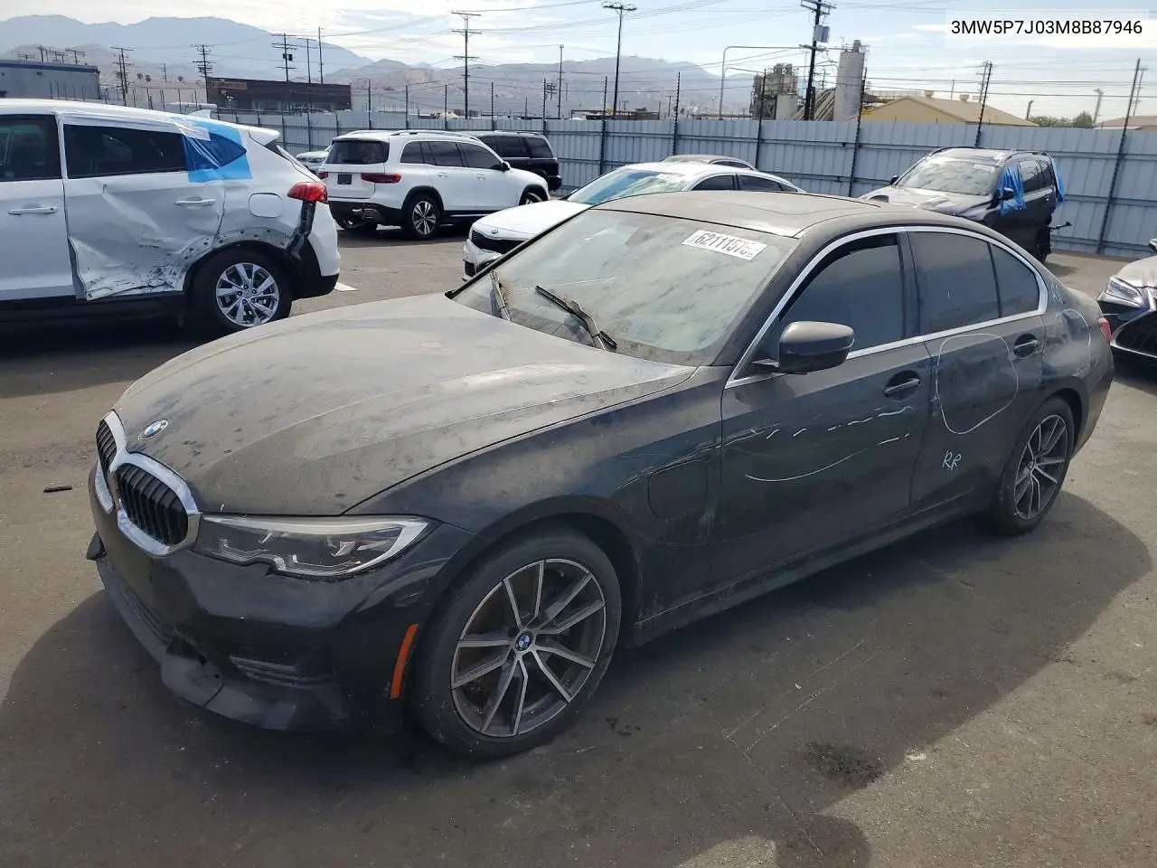 2021 BMW 330E VIN: 3MW5P7J03M8B87946 Lot: 62111576