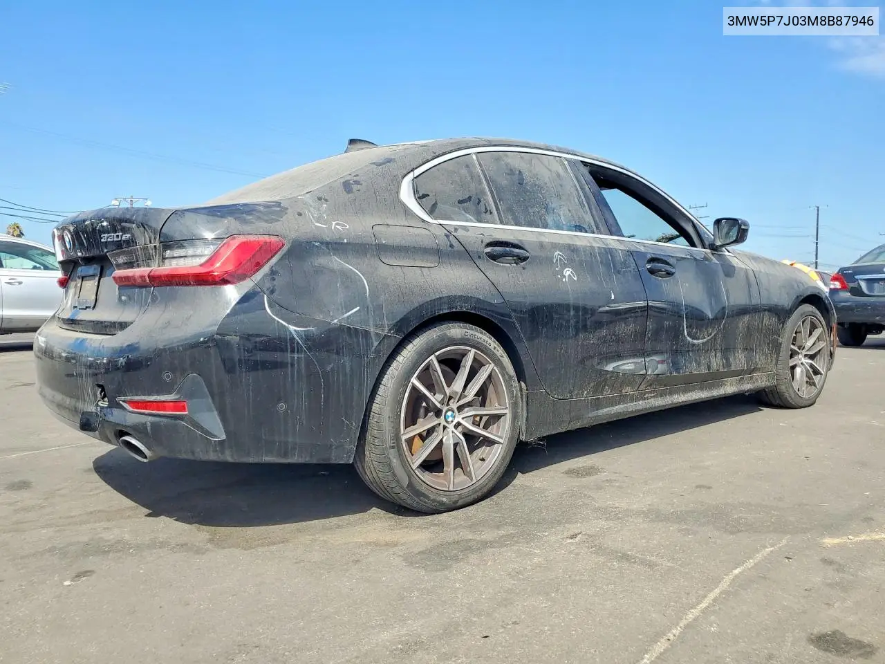 2021 BMW 330E VIN: 3MW5P7J03M8B87946 Lot: 62111576