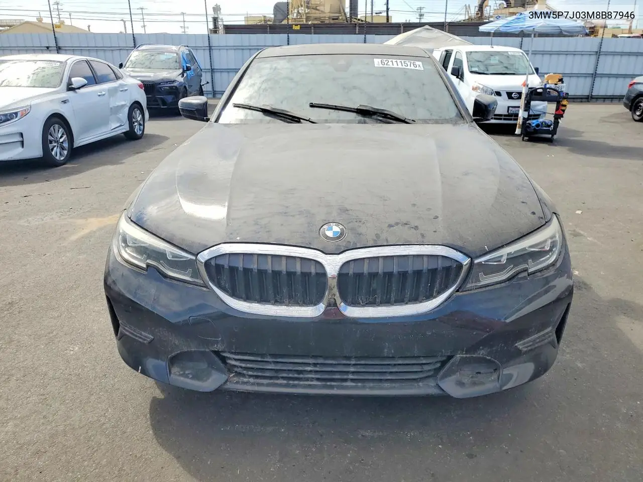 2021 BMW 330E VIN: 3MW5P7J03M8B87946 Lot: 62111576
