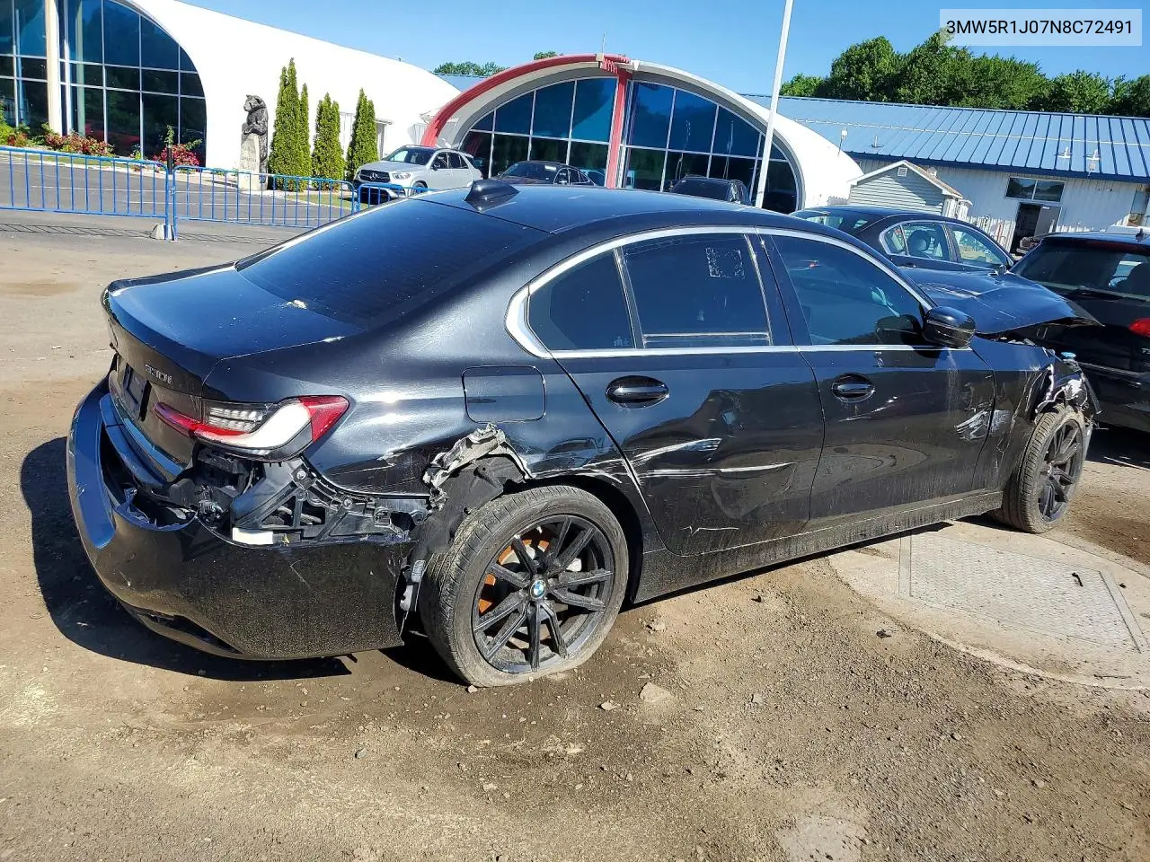 2022 BMW 330I VIN: 3MW5R1J07N8C72491 Lot: 57232986